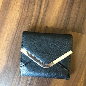 Basic black faux leather wallet
